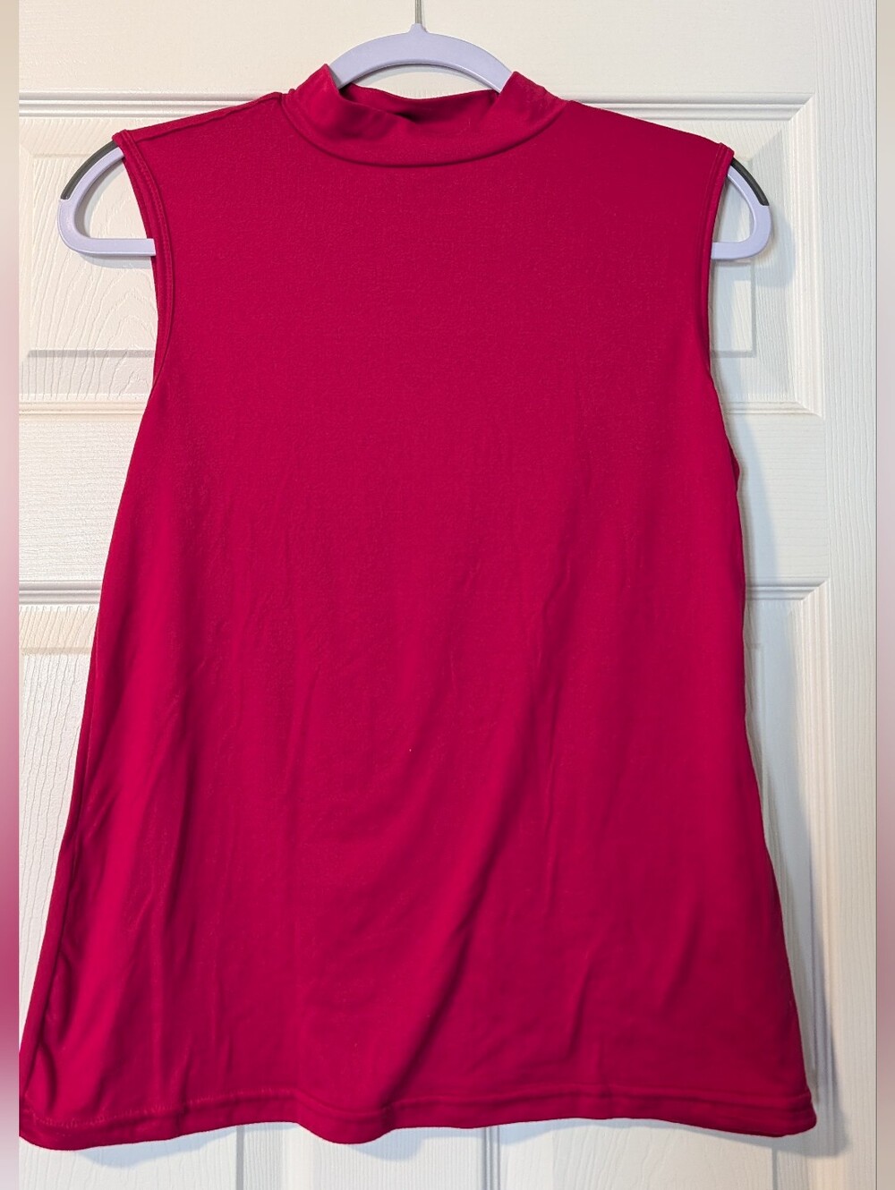 Madison Michelle Mock Turtle Neck Sleeveless Top